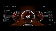Peterbilt Model 579 Diesel On-Highway Closeup of Configurable Digital Display - Thumbnail